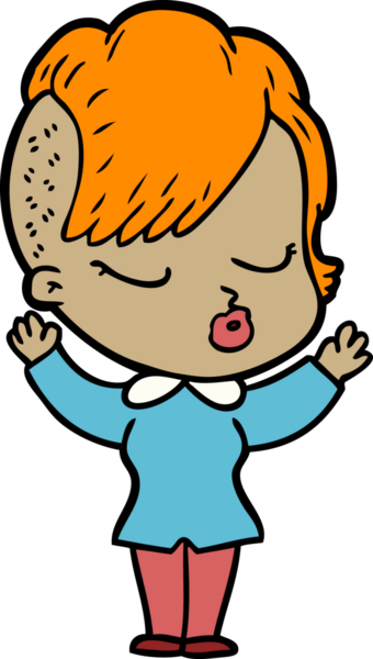 Bir insan tarafından çizilmiş güzel hippi kız.