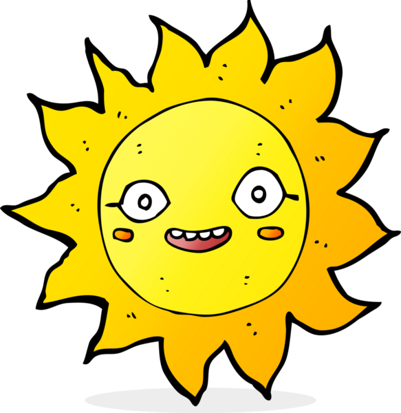 bir insan tarafından çizilmiş mutlu güneş çizgi filmi