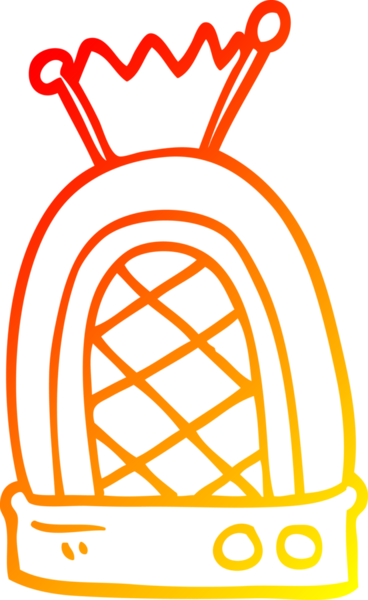 Bir insan tarafından çizilmiş bir çizgi filmin sıcak gradyan çizimi