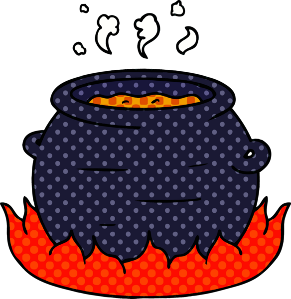 Bir insan tarafından çizilmiş bir tencere güveç karalaması.