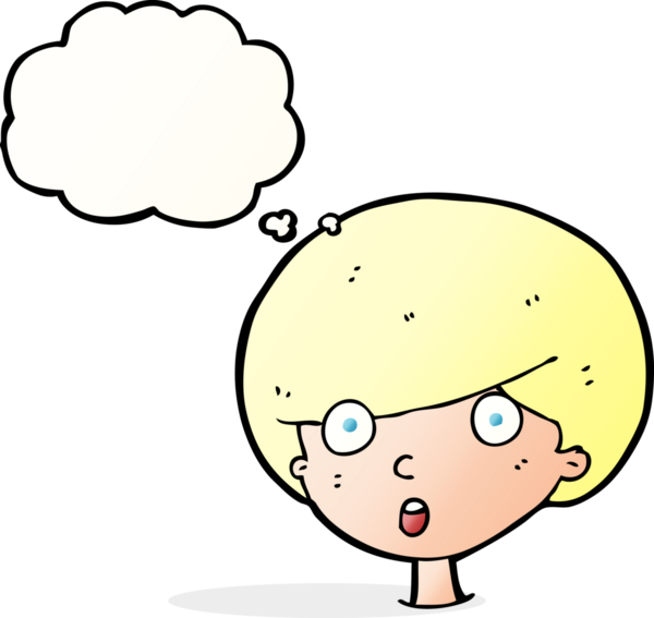 Bir insan tarafından çizilmiş düşünce baloncuğu olan bir çocuk.