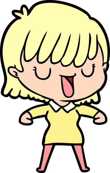 Bir insan tarafından çizilmiş karikatür kadın.