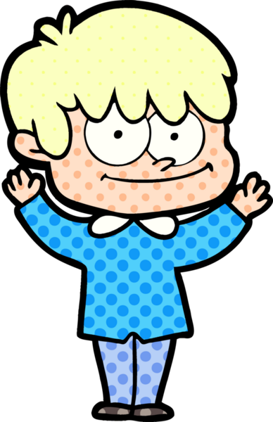 Bir insan tarafından çizilmiş mutlu çizgi film adamı.