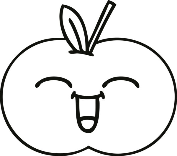 Bir insan tarafından çizilmiş kırmızı elma çizimi.