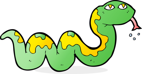 Bir insan tarafından çizilmiş çizgi film yılanı.