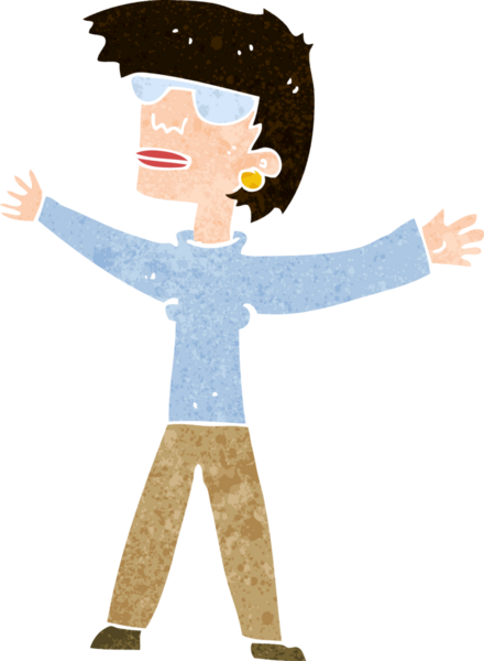 Bir insan tarafından çizilmiş el çizimi karikatür