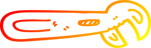 Bir insan tarafından çizilen ayarlanabilir çizgi çizgi filmin sıcak gradyan çizimi