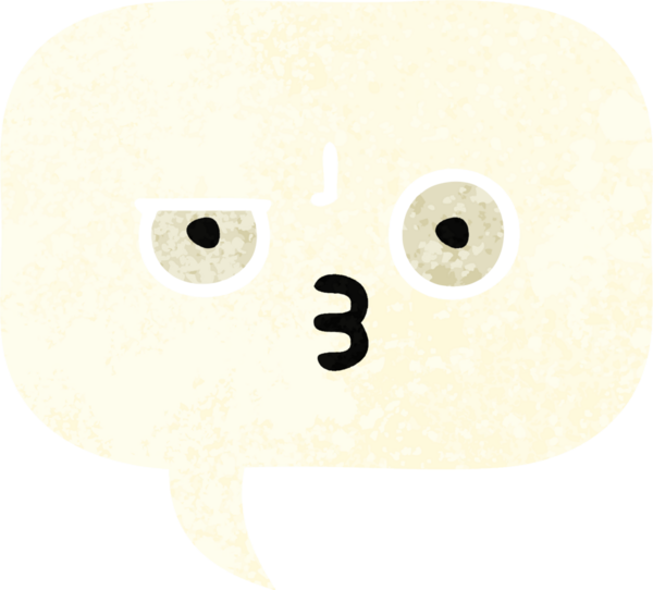 Bir insan tarafından çizilmiş bir konuşma baloncuğunun retro çizim tarzı karikatürü