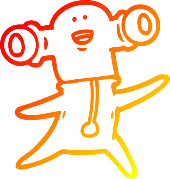 Bir insan tarafından çizilmiş dost canlısı çizgi film uzaylısının çizimi.