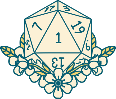 Retro Dövme Tarzı Doğal Zarlar Bir insan tarafından çizilmiş çiçek elementleri ile yuvarlanır