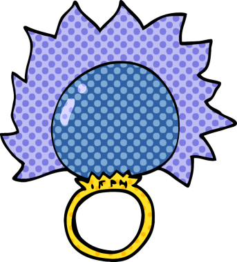 Bir insan tarafından çizilmiş karikatür ruh hali yüzüğü.