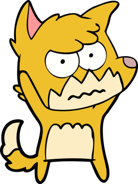 Bir insan tarafından çizilmiş bir tilki.