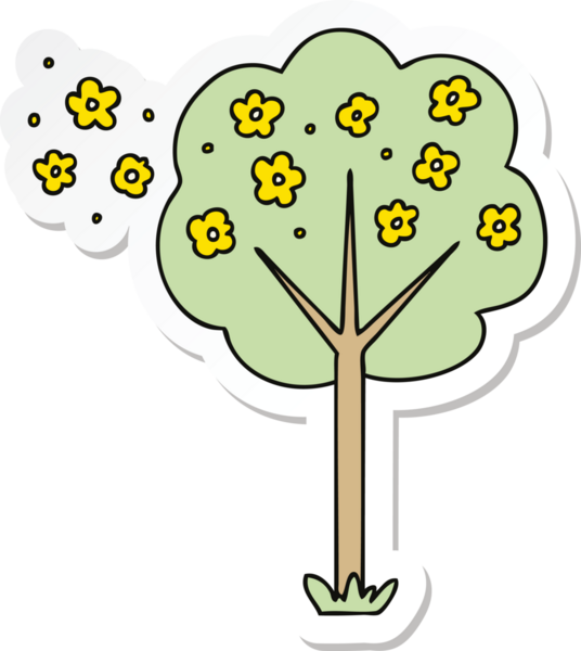 Bir insan tarafından çizilmiş garip bir el karikatür ağacının çıkartması.