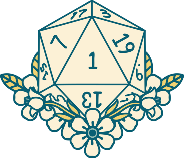 Retro Dövme Tarzı Doğal Zarlar Bir insan tarafından çizilmiş çiçek elementleri ile yuvarlanır