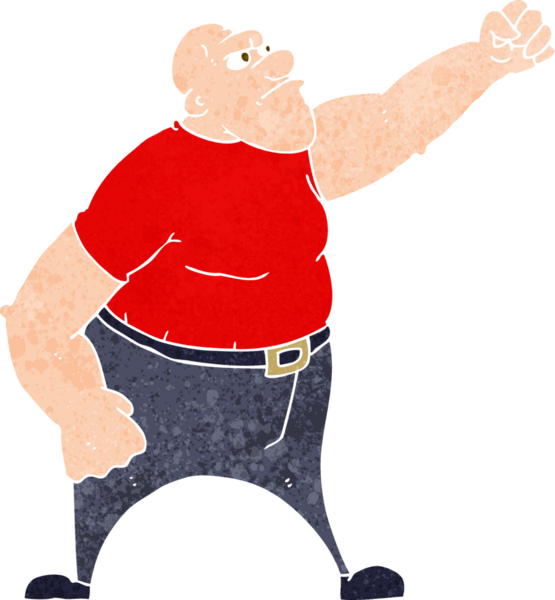 Bir insan tarafından çizilmiş kızgın bir adam.