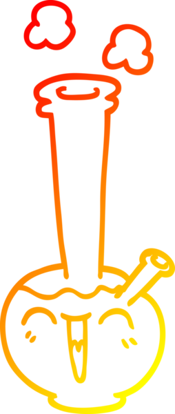 Bir insan tarafından çizilen çizgi film nargilesinin sıcak çizgi çizimi