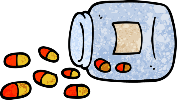 Bir insan tarafından çizilmiş grunge desenli çizim karikatür kavanozu.