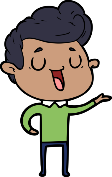 Bir insan tarafından çizilmiş mutlu çizgi film adamı.