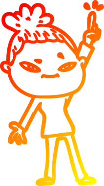 Bir insan tarafından çizilmiş bir karikatür kadın çizimi