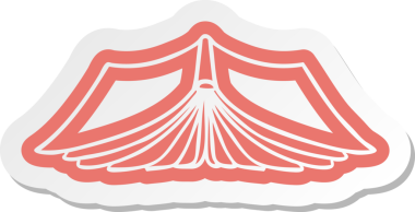 Bir insan tarafından çizilmiş açık bir kitabın çizgi film etiketi.