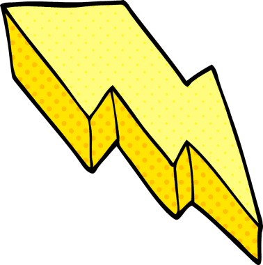 Bir insan tarafından çizilmiş karalama dekoratif yıldırım