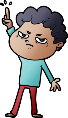 Bir insan tarafından çizilmiş kızgın bir adam.