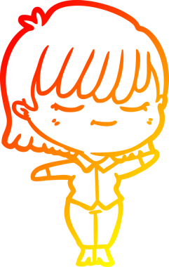 Bir insan tarafından çizilmiş bir karikatür kadın çizimi