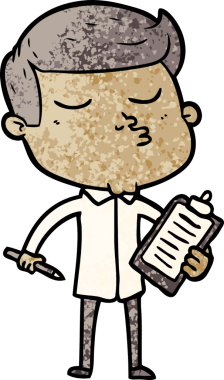 Bir insan tarafından çizilmiş karikatür mankeni adam.