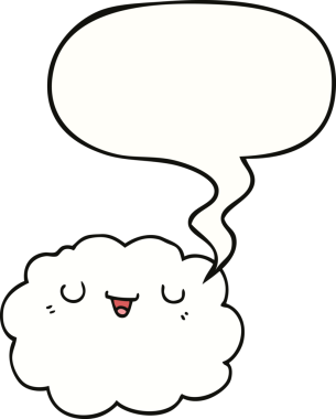 bir insan tarafından çizilmiş konuşma baloncuklu çizgi film bulutu