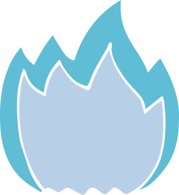 Bir insan tarafından çizilmiş açık alevi karala