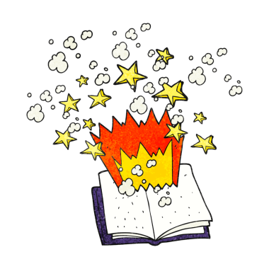 Bir insan tarafından çizilmiş el yazısı desenli sihirli büyü kitabı.