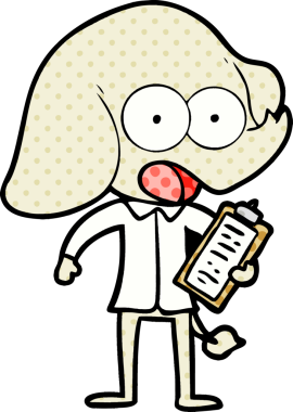 Bir insan tarafından çizilmiş şirin bir fil.