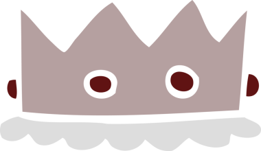 Bir insan tarafından çizilmiş gümüş taç.