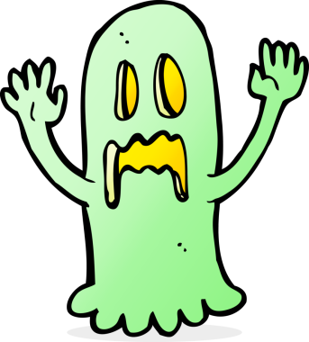 Bir insan tarafından çizilmiş garip bir hayalet.