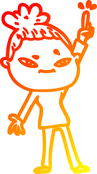 Bir insan tarafından çizilmiş bir karikatür kadın çizimi