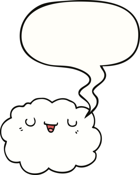 bir insan tarafından çizilmiş konuşma baloncuklu çizgi film bulutu