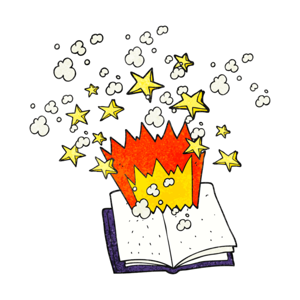 Bir insan tarafından çizilmiş el yazısı desenli sihirli büyü kitabı.