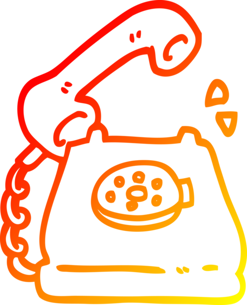 Bir insan tarafından çizilmiş bir telefon karikatürü çizimi.