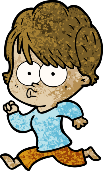 Bir insan tarafından çizilmiş karikatür kadın.