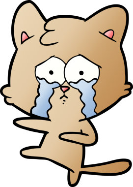 Bir insan tarafından çizilmiş çizgi film kedisi.