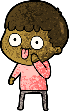 Bir insan tarafından çizilmiş çizgi film adamı.