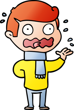 Çizgi filmdeki adam bir insan tarafından çizilmiş.