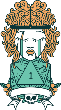 Retro Dövme Tarzı Ağlayan Barbar İnsan Bir insan tarafından çizilmiş doğal bir ruloyla