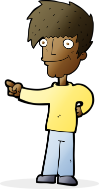 Bir insan tarafından çizilmiş çizgi filmci.