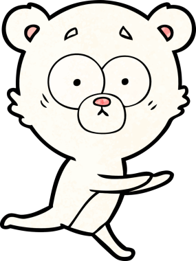 Bir insan tarafından çizilmiş kutup ayısı karikatürü