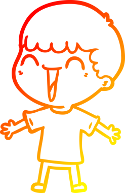 Bir insan tarafından çizilmiş mutlu bir adamın çizgi çizimi.