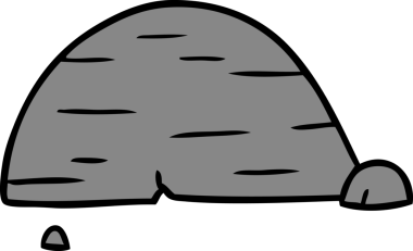 Bir insan tarafından çizilmiş gri kaya karalamaları.