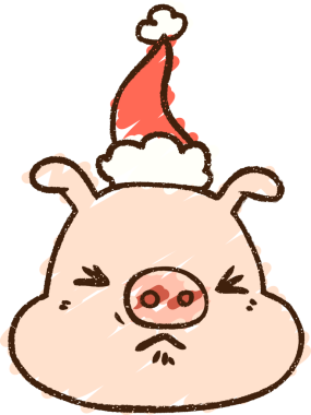 Bir insan tarafından çizilmiş Noel Domuz Tebeşiri