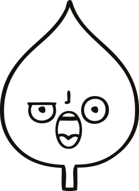 Bir insan tarafından çizilmiş dışavurumsal yaprağın çizgi çizimi