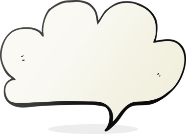 Bir insan tarafından çizilmiş serbest çizim karikatür bulutu konuşma balonu